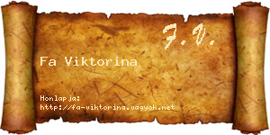 Fa Viktorina névjegykártya